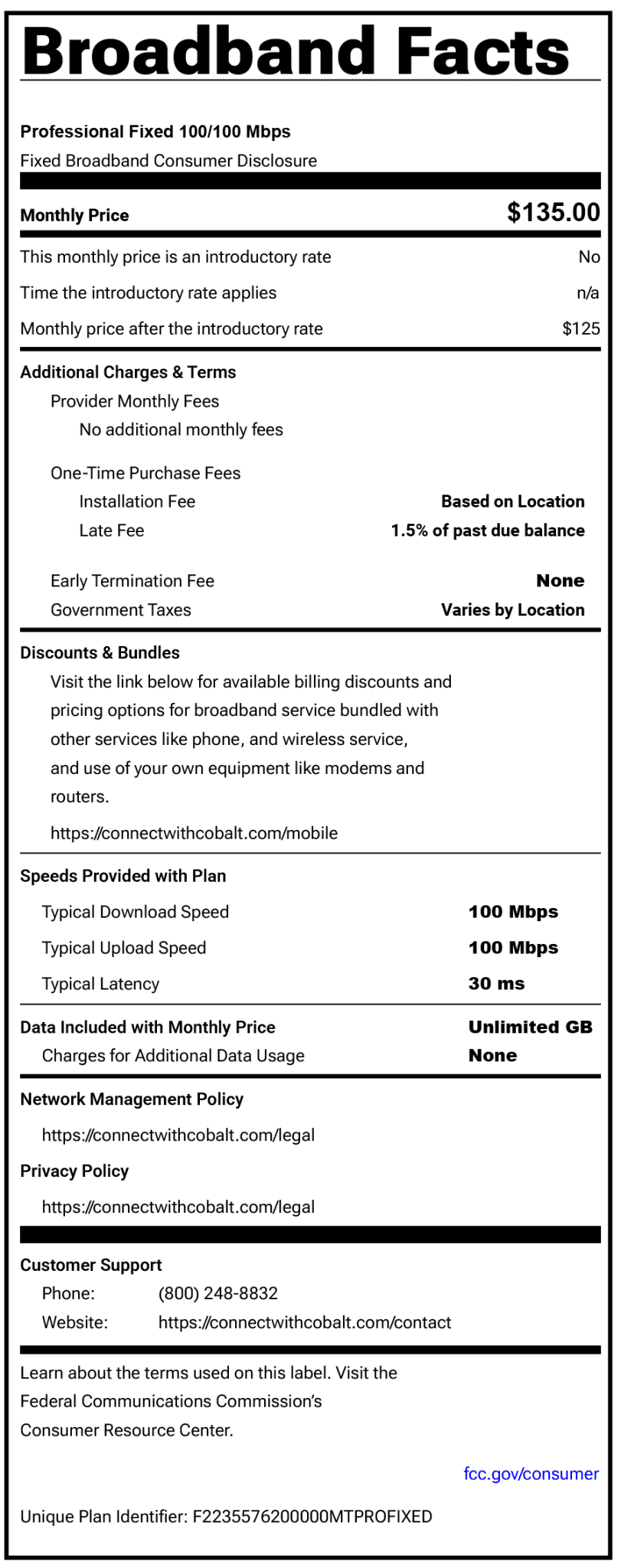 CobaltConnectInternet-ProFixedMT